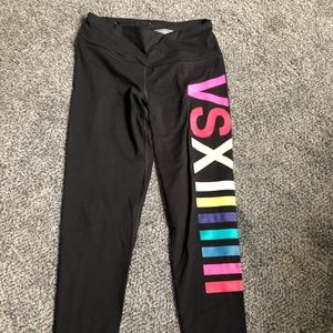 Black VS workout leggings